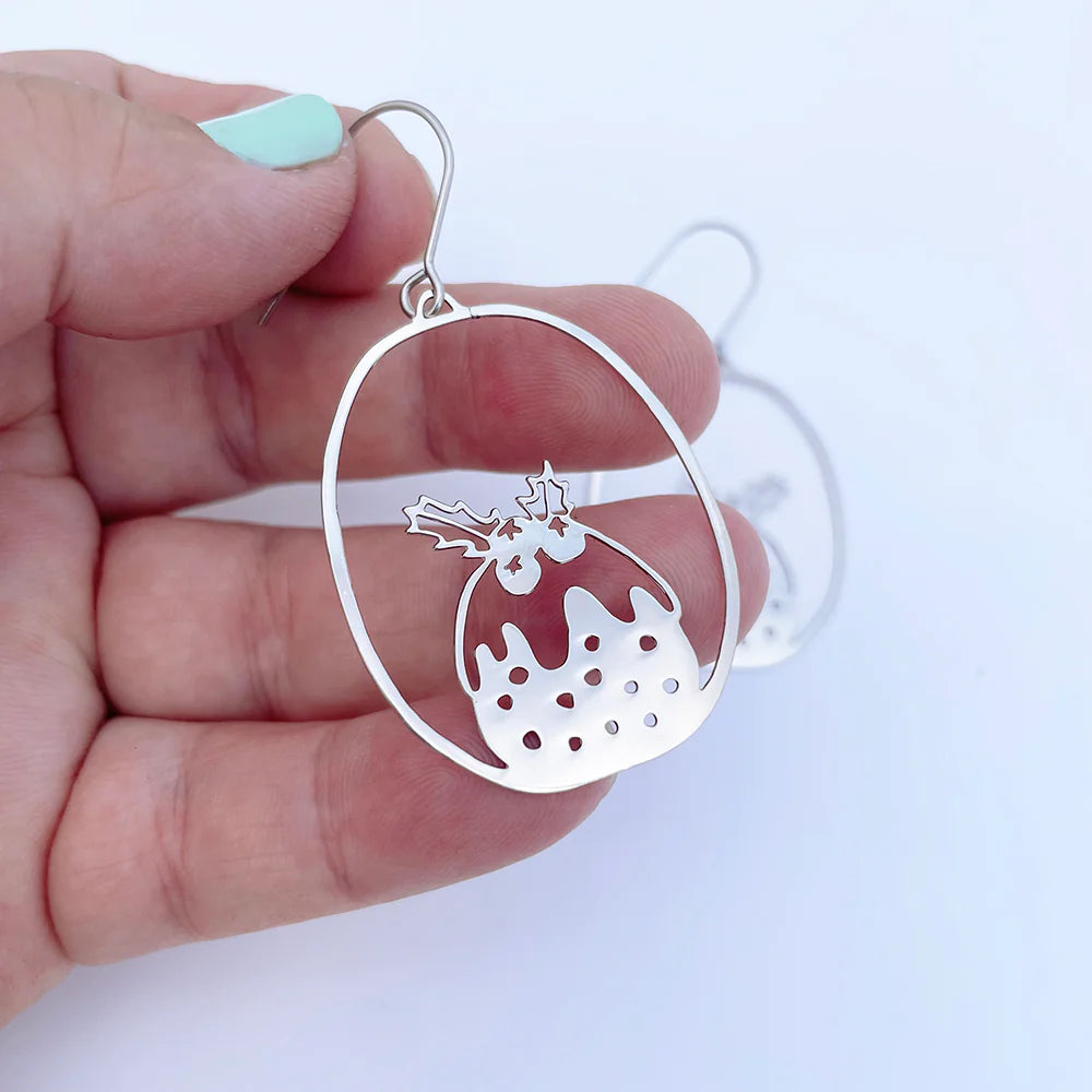 Midi Pudding Earrings | Silver - gonepottynz